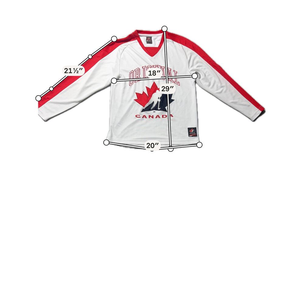 VTG Sogo Team Canada Ice Hockey Jersey Men's L White Red Original Embroidered - Picture 13 of 14